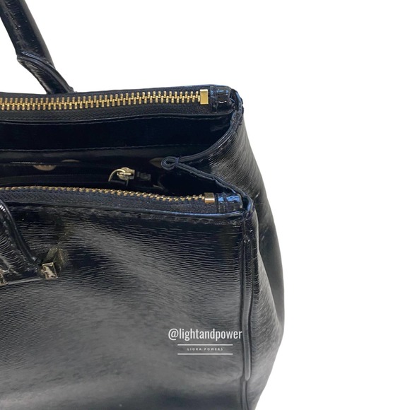Kate Spade Black Tri-Compartment Patent Tote EUC - Picture 5 of 16